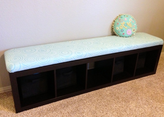 No Sew Bench Seat Turquoise